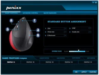 Оригинальная немецкая perixx PERIMICE-518R, Проводная вертикальная мышь, вертикальная программируемая оптоэлектронная эргономичная мышь для большой руки
