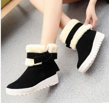 2017 women Snow boots warm winter ankle Female shoes plus student bow fashion child snow kids sneakers |