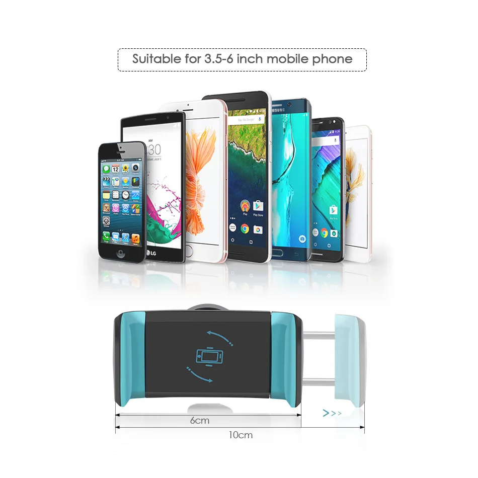 KEXU Car Phone Holder for iPhone 7 6 5S LG Air Vent Mount 360 Degree Ratotable Support Mobile Stand | Мобильные телефоны и