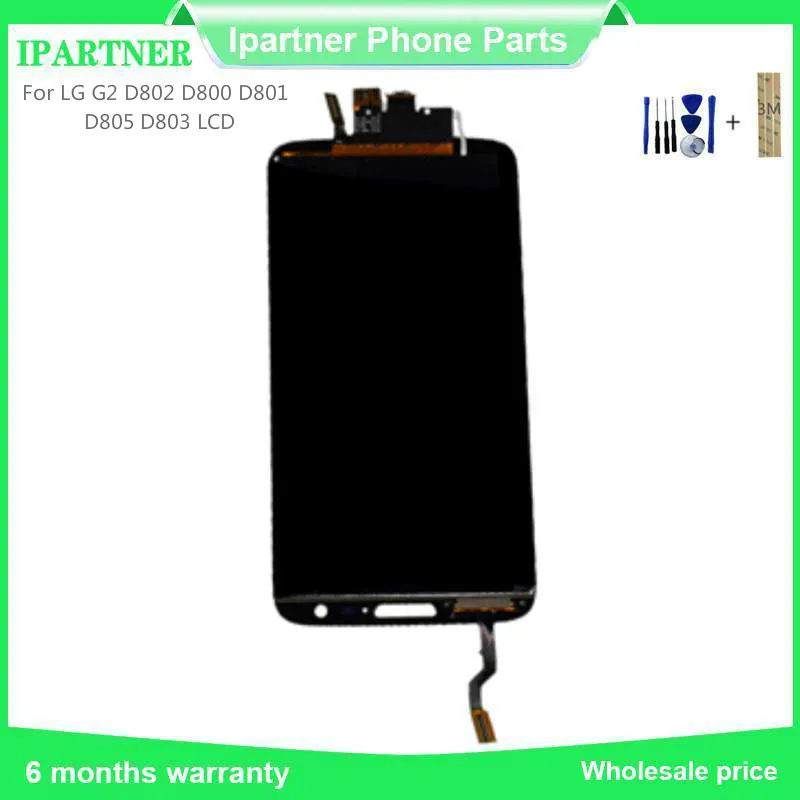 Для LG G2 D802 D800 D801 D805 D803 ЖК дисплей сенсорный экран дигитайзер Замена с 3M стикер 5 2