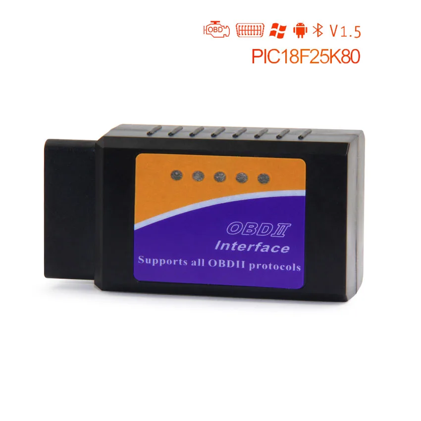 OBDII BT ELM327 V1.5 wifi Bluetooth USB PIC18F25K80 чип OBD OBD2 диагностический считыватель кода сканер ELM 327 V1.5 OBD2 для Android/IOS/PC - Цвет: OBDII BT