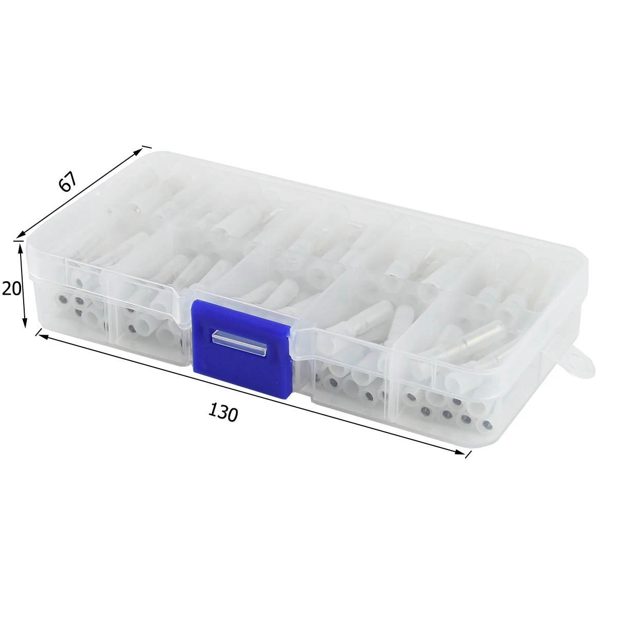 100 шт. белые стыковые соединители полностью изолированные штекеры/гнезда из