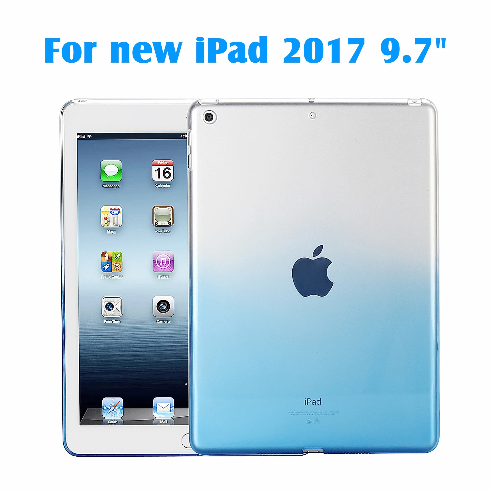 Чехол для iPad 9 7 дюймов 2017 PU мягкая резина + градиент цвета чехол A1822/A1823|case for ipad|for