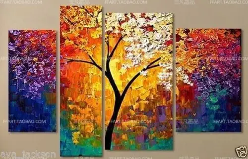 

HOT!Knives,tree MODERN ABSTRACT HUGE WALL ART OIL PAINTING ON CANVAS(no stretch)
