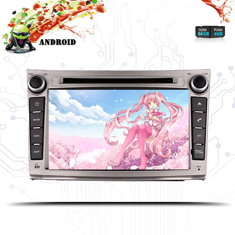 Автомобильный DVD плеер для Subaru Legacy Outback 1024*600 Android 10.0. автомобильный с GPS навигацией