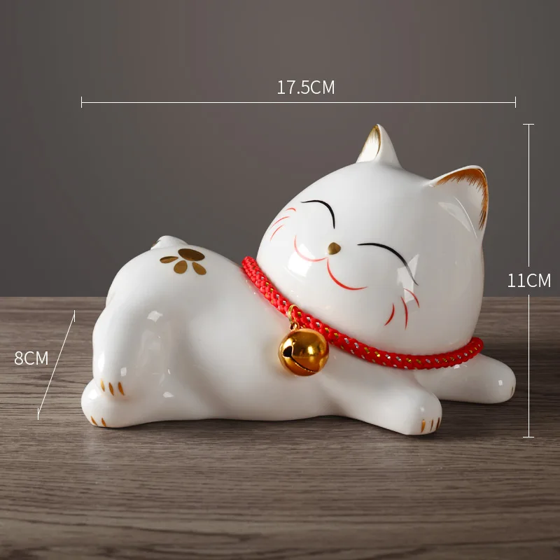 Ceramic lucky cat mascot animal ornaments Home decor crafts room decorations kawaii cats porcelain Feng Shui figurines | Дом и сад