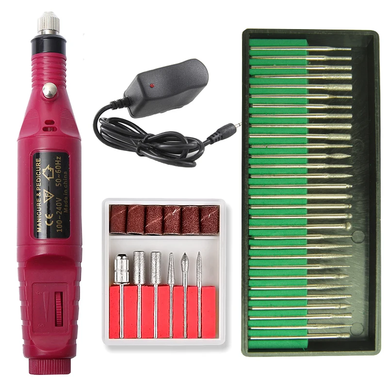 1 набор 36 бит электрическая дрель для ногтей маникюрная машинка инструменты