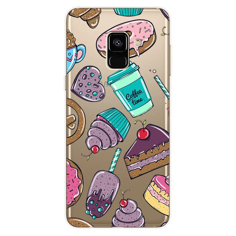 Silicone Cover For Samsung Galaxy A8 2018 Case 5.6' Printing Pattern Phone Cases for A 8 A530F A530F-DS Funda Coque |
