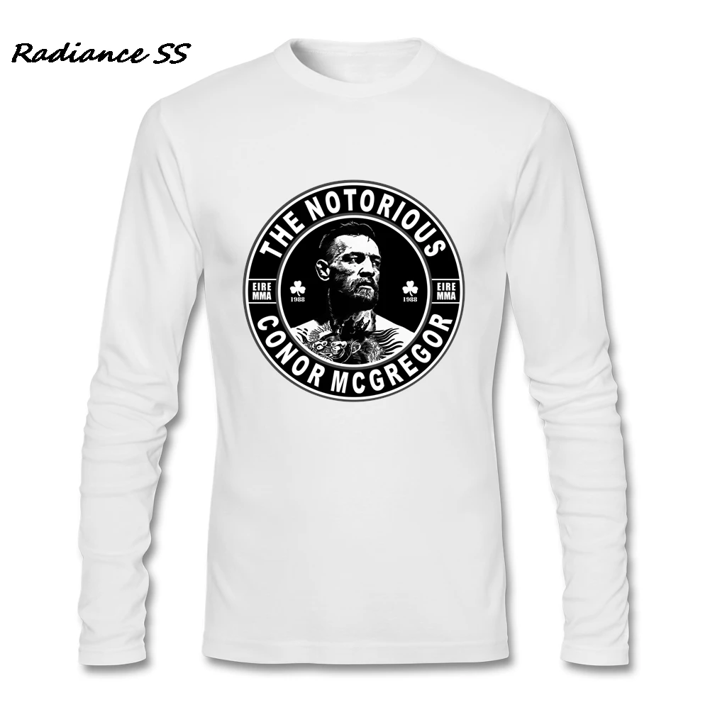 Мужская футболка Conor Mcgregor белая с длинным рукавом Новое поступление 2019 | одежда