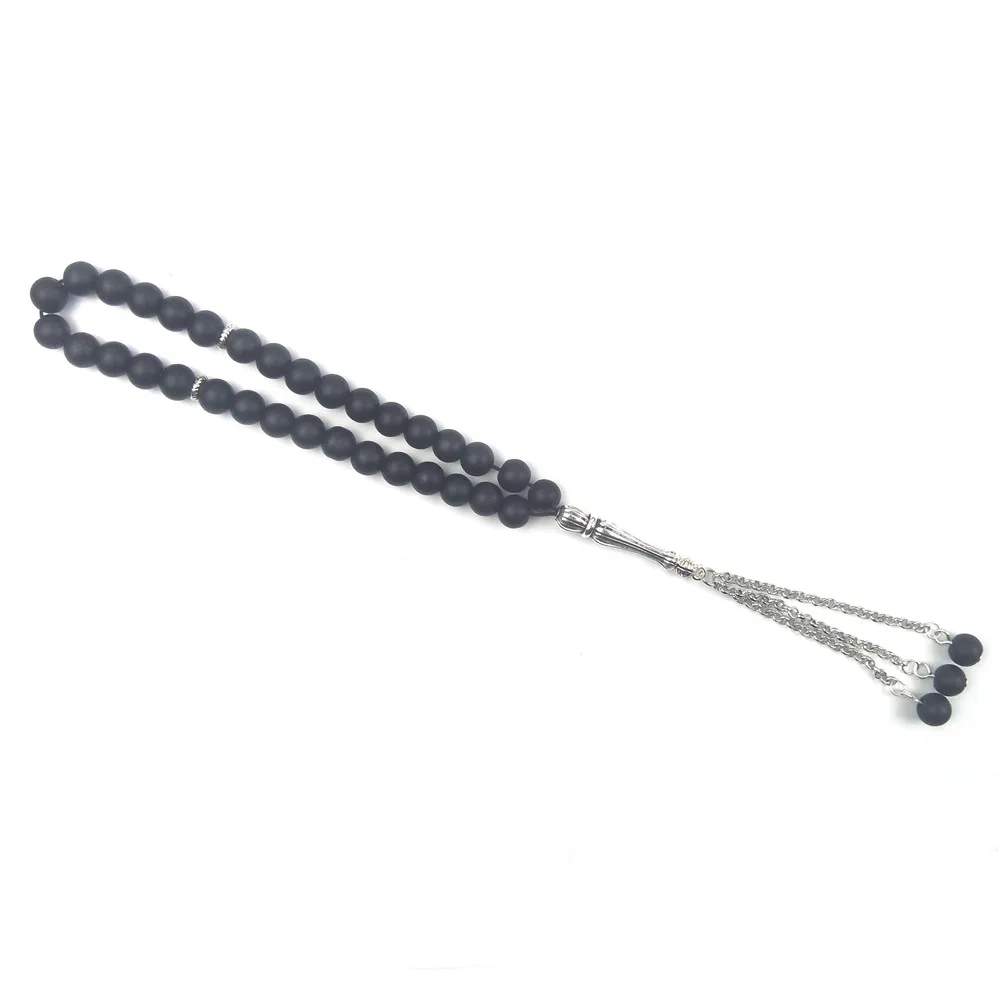 Matt 33 Tasbih 8 мм черные браслеты с бусинами из кристаллов ручной misbaha аксессуары