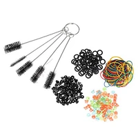 hot selling tattoo accessories kit with rubber bands silicone o rings needle pad tattoo makeup brush free shipping