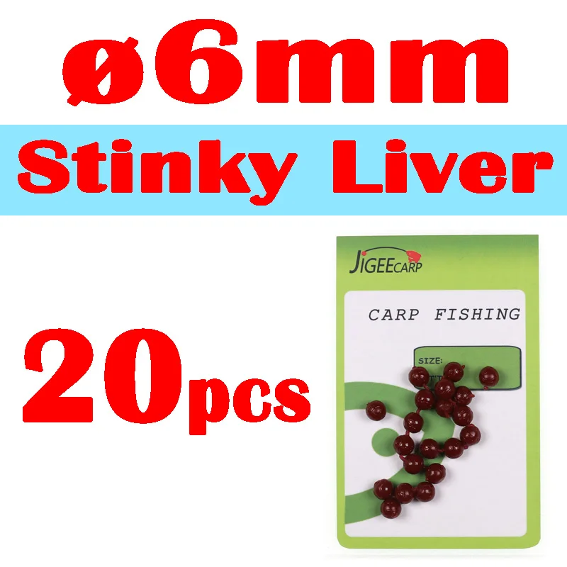 6mm stinky liver JIGEECARP 20 шт. приманка для ловли карпа Ароматизированная Supa мягкое плавающее желе Boilie Pop Up Ball Кукуруза фрукты вонючие печень вкус лосося яйцо - Цвет: 6mm stinky liver