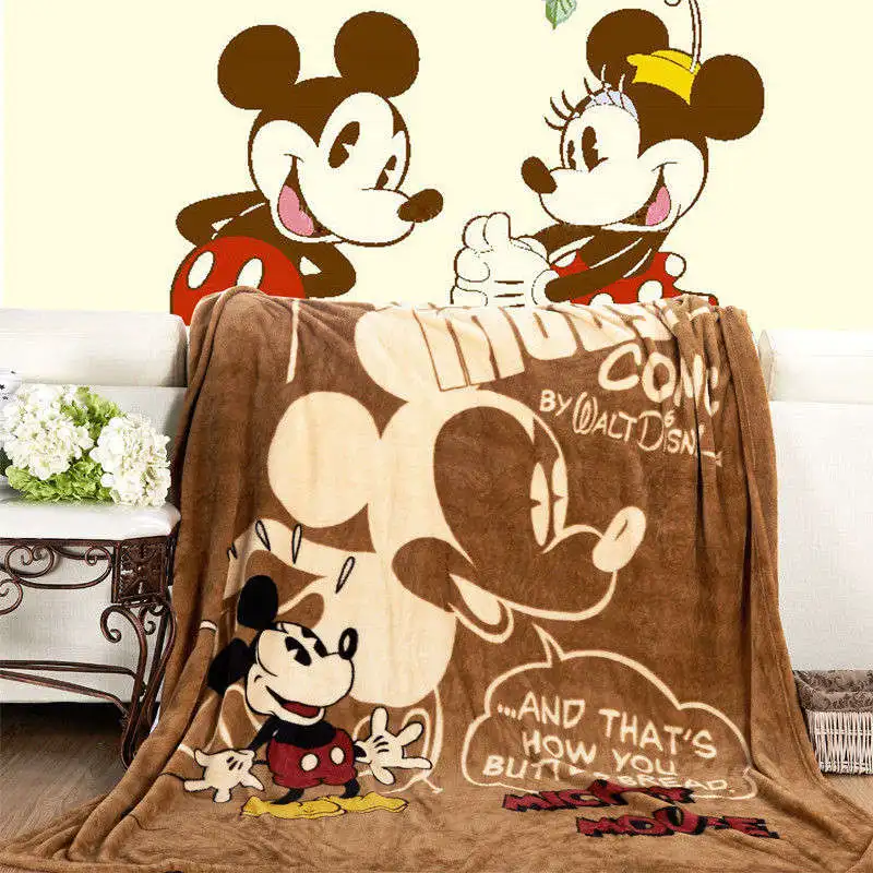

Summer Cartoon Soft Blanket Throw Vacation Nap Aircraft blanket Four seasons mickey minnie for Children on Bed Sofa Couch Adult