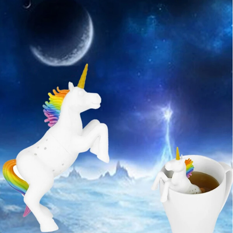 Unicorn Design Silicone Tea Strainer Maker Kitchen Dining & Bar Tool Palm Fun Model Teaware Infusion | Дом и сад