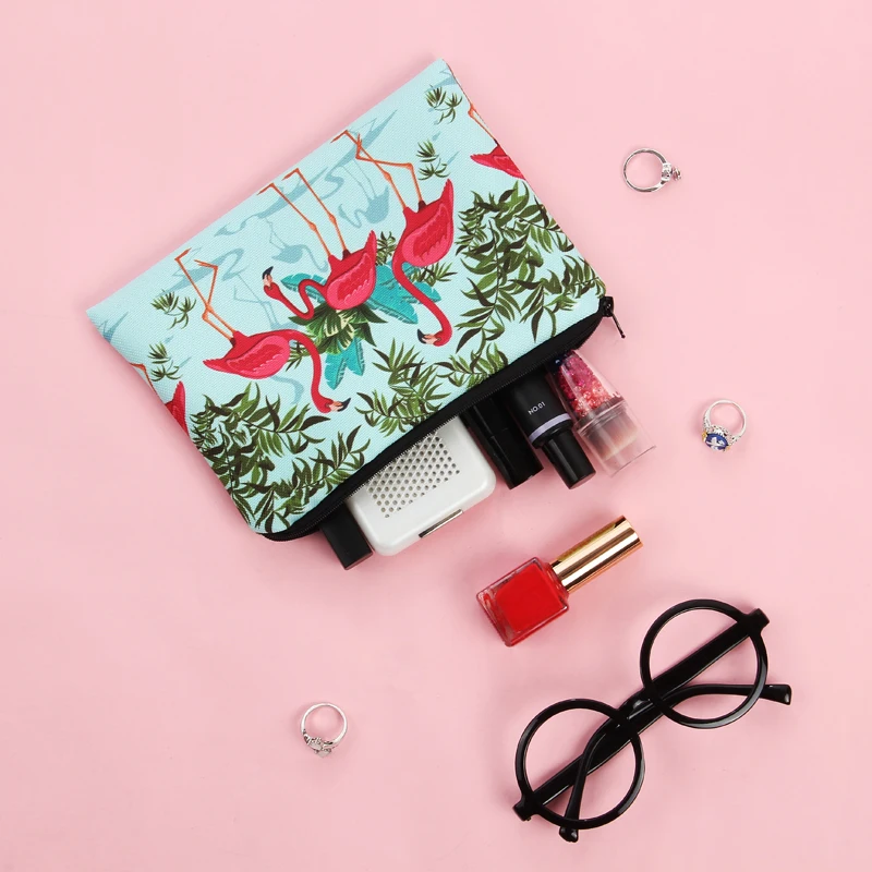 Jom Tokoy Flamingos простая сумка для макияжа с 3D принтом косметический Чехол Женский trousse