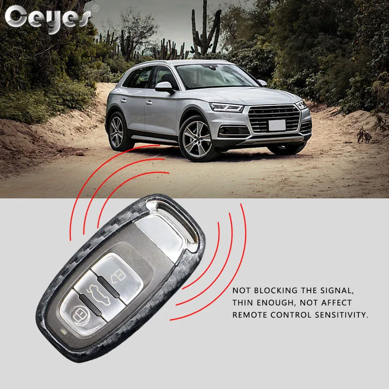 Чехлы для ключей Ceyes защитные накладки из углеродного волокна Audi A6L A4L Q5 A3 A4 B6 B7