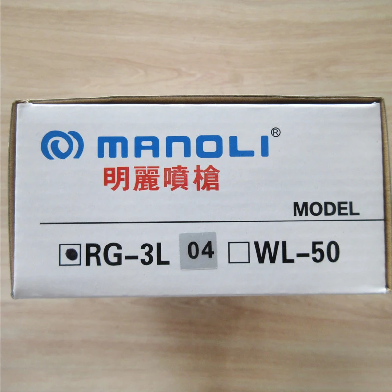 Manoli RG-3L WL-50 гравитационный питательный пистолет, круглый узор, 0,4 0,6 1,0 мм размер сопла на выбор,, RG3L LPH-50