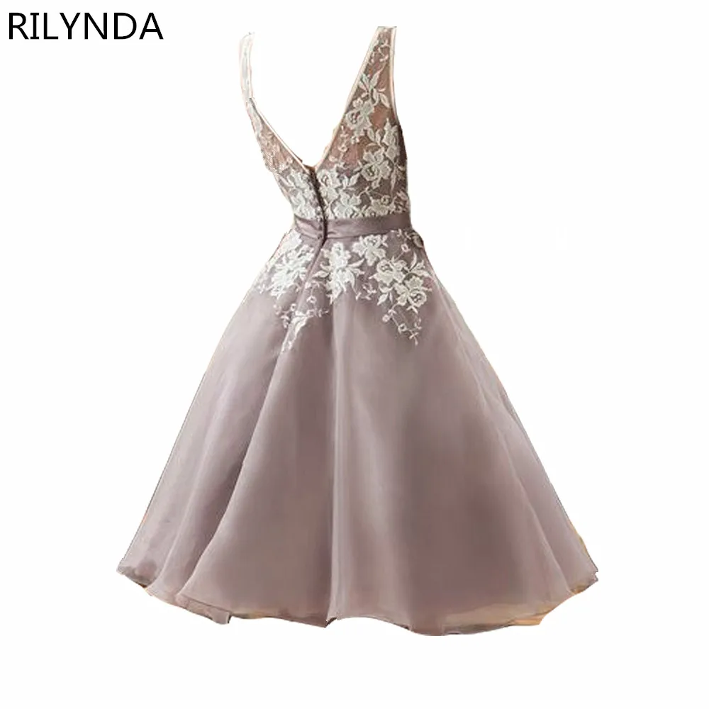 Короткое платье для выпускного вечера черное фиолетовое розовое кружевное