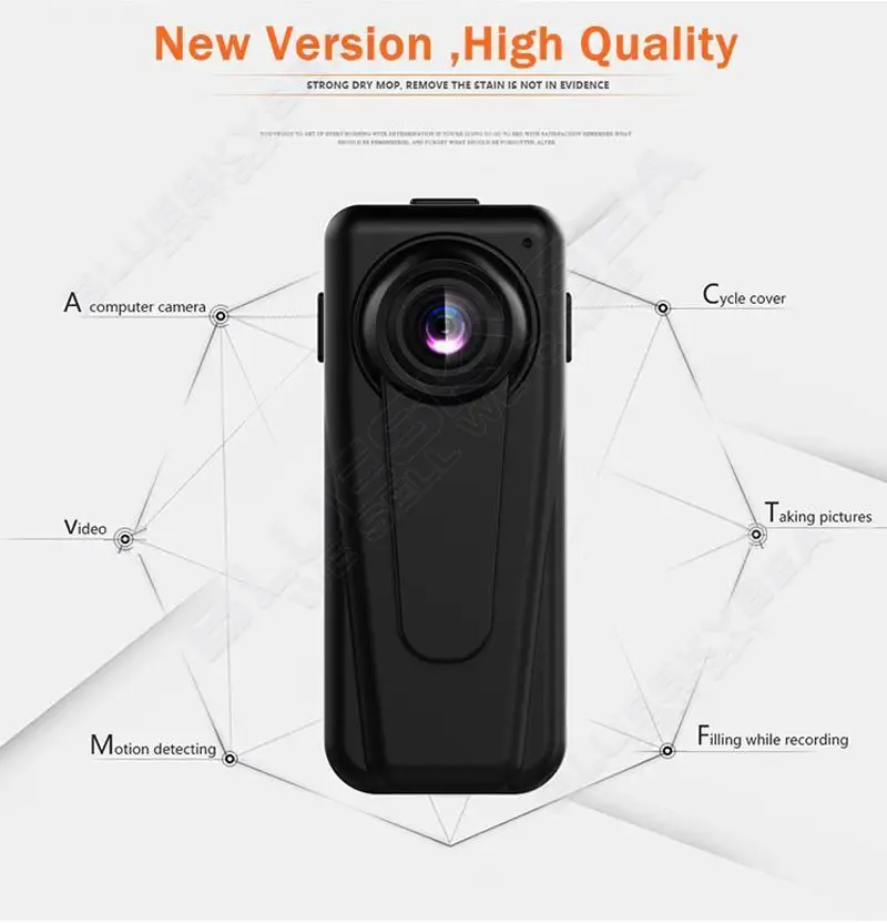F2 полицейская камера безопасности Защитное записывающее устройство DVR карманный HD 1080P w/850 mAh аккумулятор