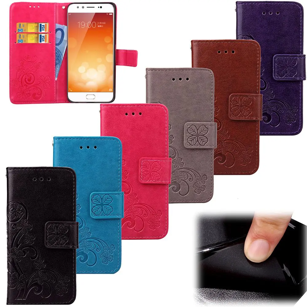 Fcqoue Lucky grass Wallet Stand Flip Leather Phone Cases For VIVO X9 X9Plus mobile phone case coque capa bag wallet flip cover | Мобильные