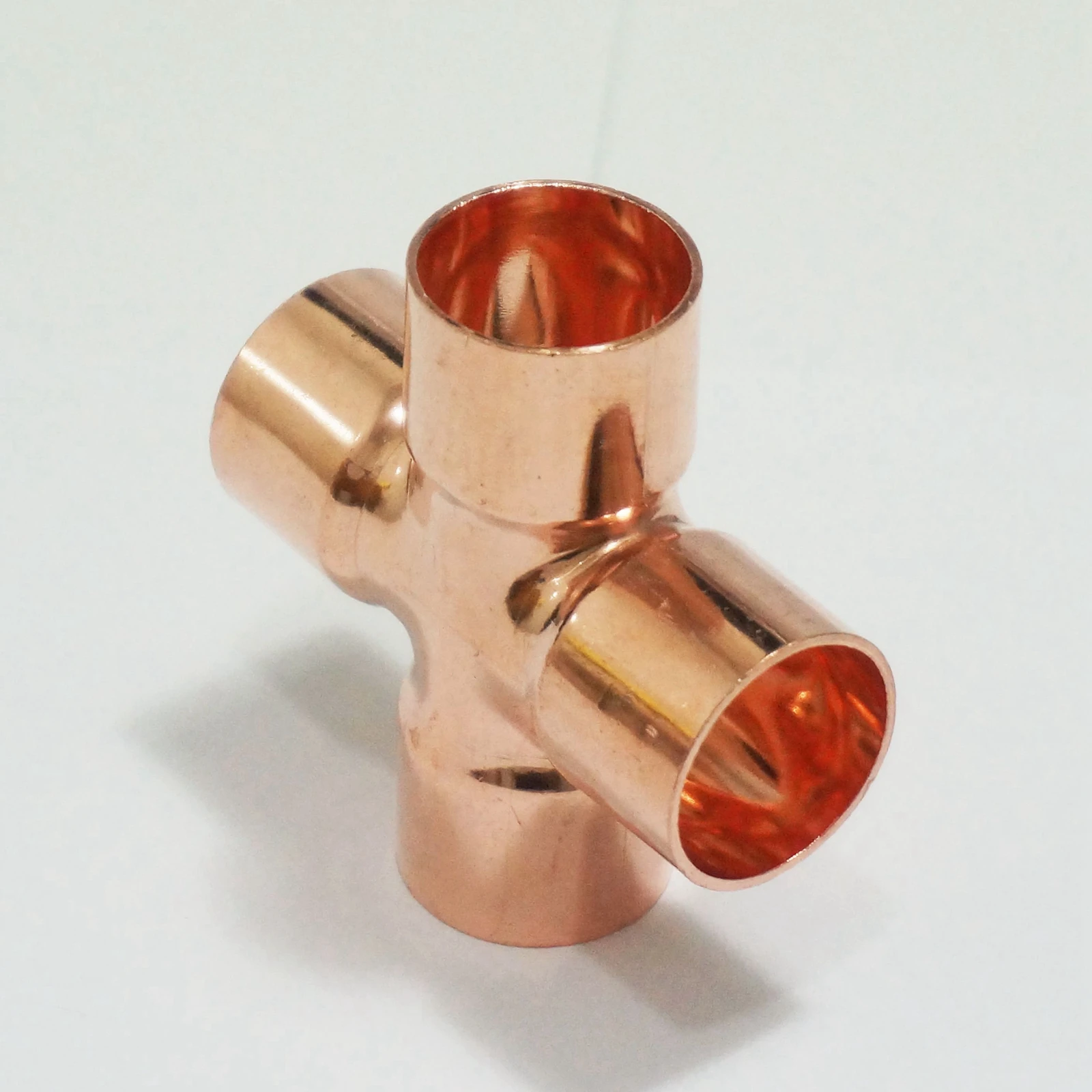 

22x1mm Copper End Feed Equal Welded Cross 4 Way Plumbing Pipe Fitting