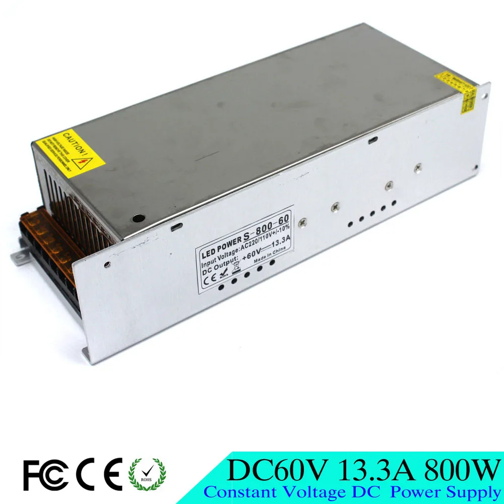 Универсальный источник питания постоянного тока 60 в 800 А Вт импульсный адаптер