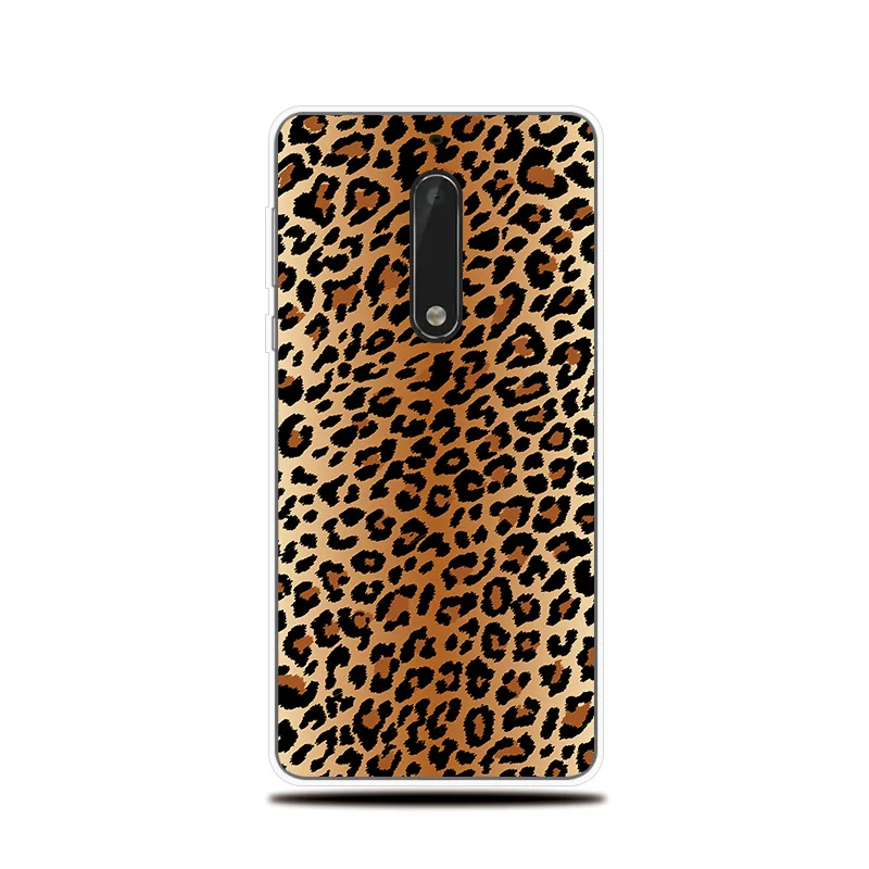 Силиконовый чехол с леопардовым принтом для Nokia 1 2 3 5 6 7 8 X5 X6 X7 мягкий Plus |