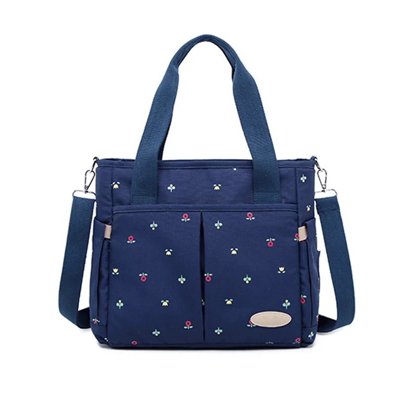 blue floral SeckinDogan Детская сумка-ТРОЛЛЕР продукт детские сумки для мамы многофункциональные Пеленки Tote сумки Повседневная сумка для ухода за ребенком - Цвет: blue floral
