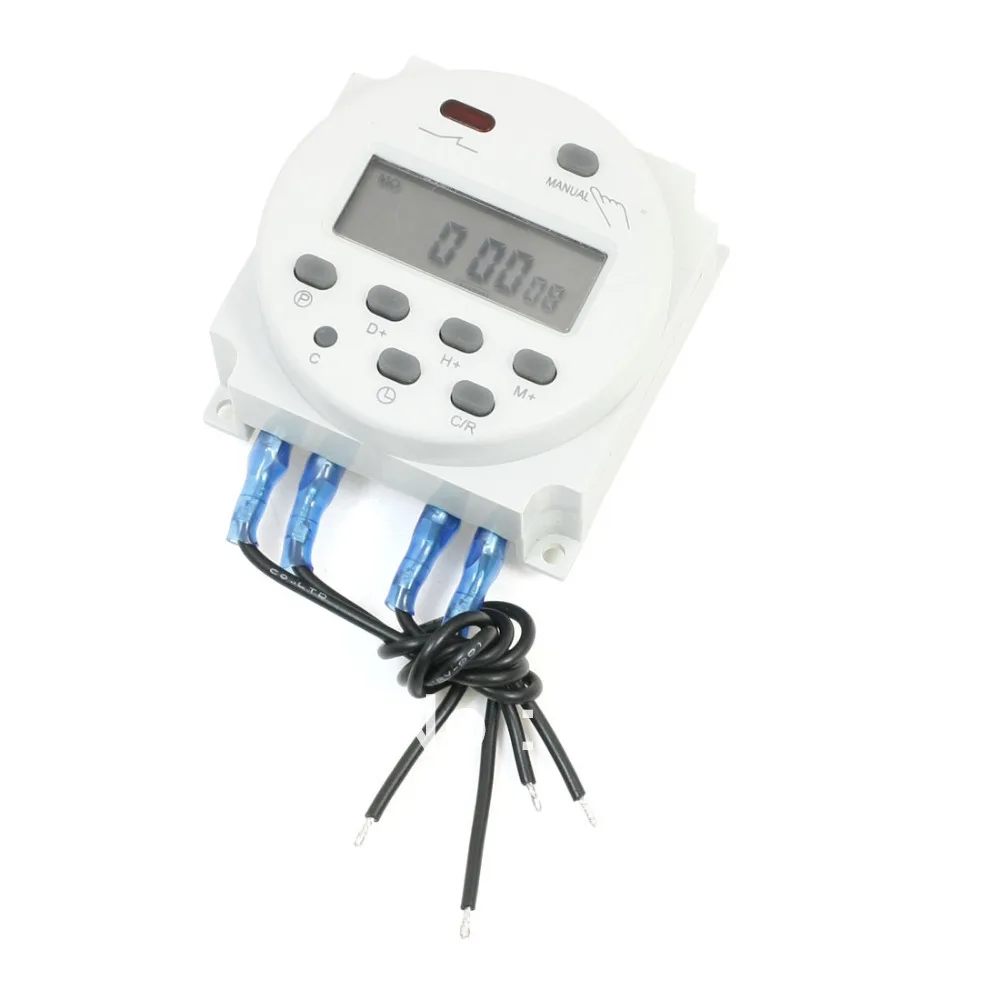 AC / DC 12V 24V AC110V AC220V 16A(8) Панель цифровой ЖК-дисплей программируемый таймер реле
