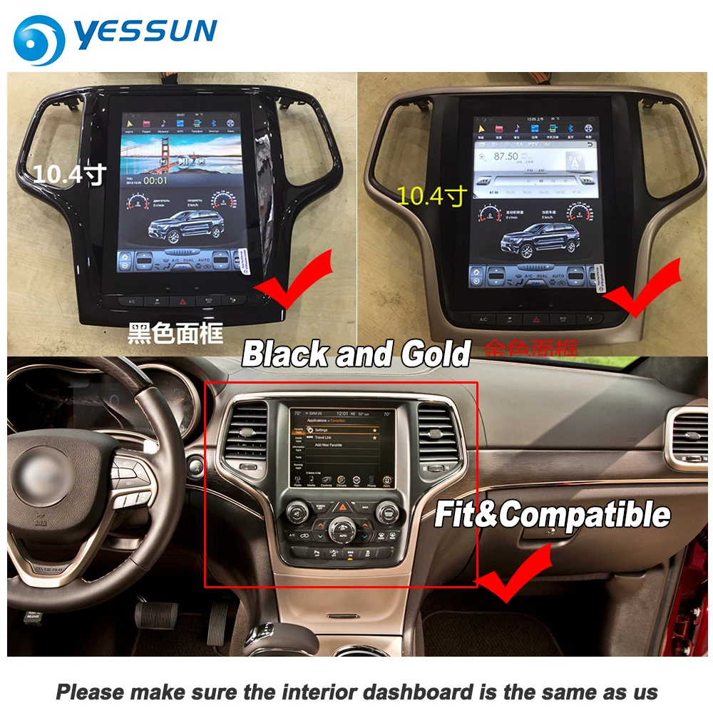 YESSUN 10,4 ''HD супер экран для Jeep Grand Cherokee WK2~ автомобиль Android Carplay gps Navi карты навигация радио без CD DVD