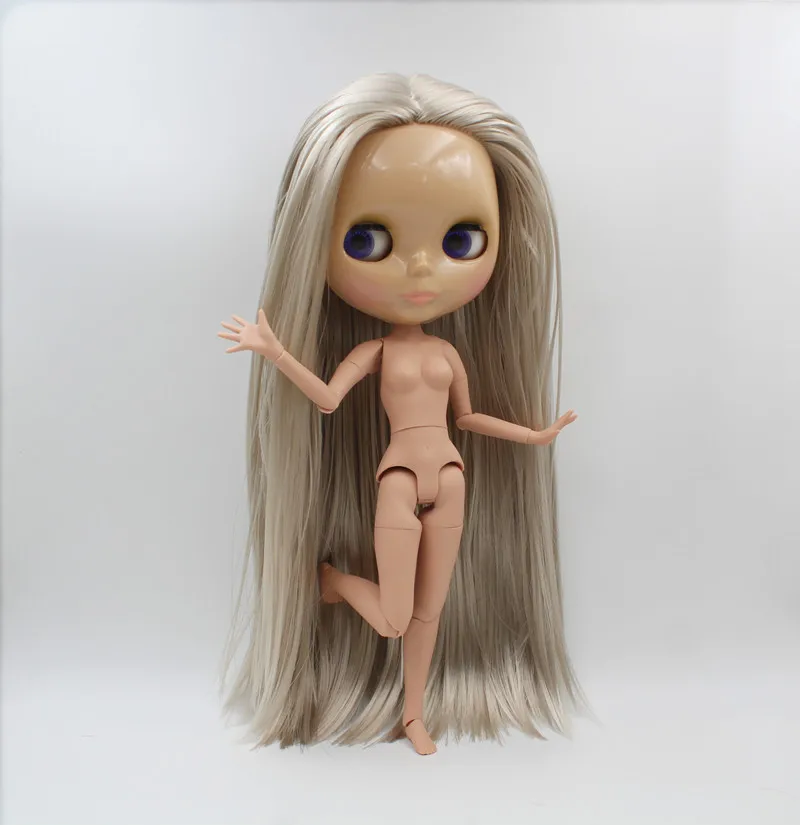 Кукла Blygirl прямые серебряные волосы телесная кукла 1/6 тела загара 19 суставов