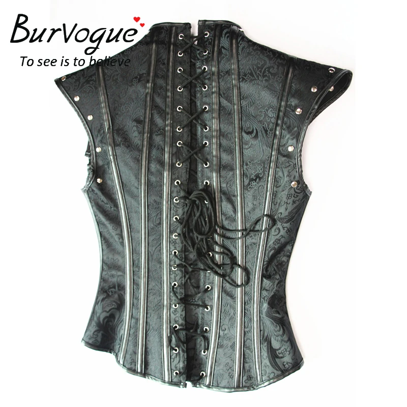 Готический корсет Burvogue в стиле стимпанк, 12 стальных костей, корсет для похудения, вечерние корсеты и бюстье, сексуальные викторианские корсеты