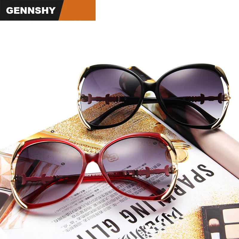 

2018 Fashion Big Square Sunglasses Women Unique Oversize Hollow Sunglasses Lady Gradient Red Metal Flower Derocation Glasses