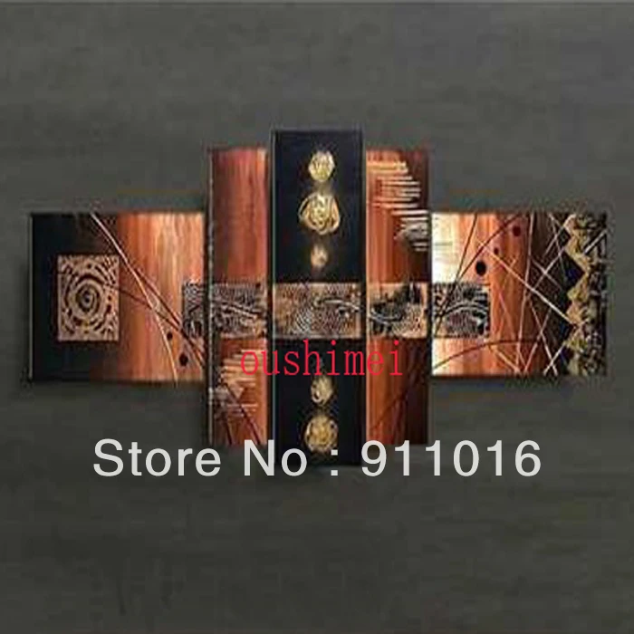 5 шт. настенная Картина на холсте Ручная роспись маслом картины большая Дешевая