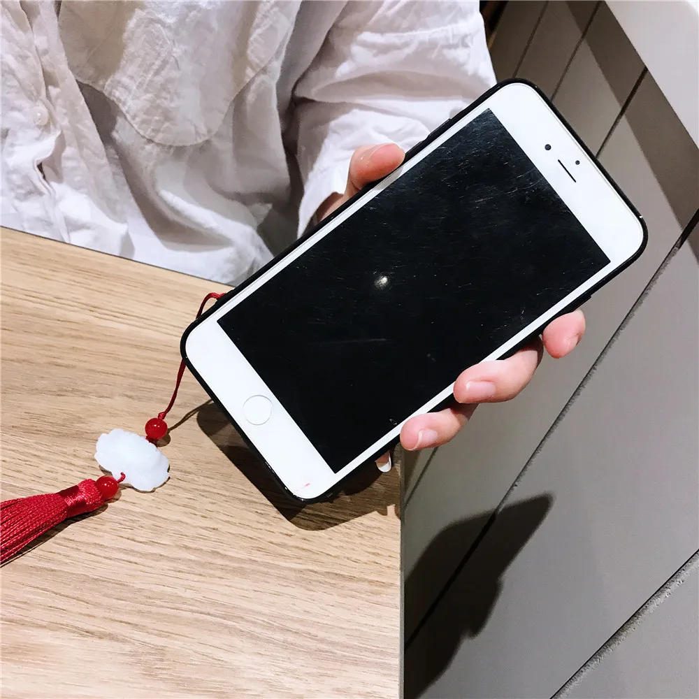 3D Relief Retro Fashion Flower Tassel Phone Case for Iphone X XR Xs MAX Full Protection Silicone Cover 7 8 6 6s Plus |