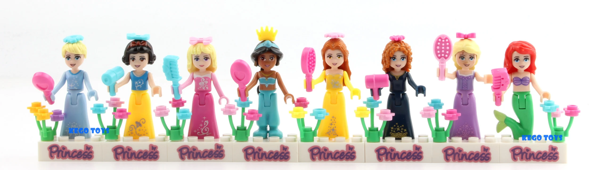 8Pcs Fairy Tale Princess Girl Model Building Doll Figures Bricks Blocks Kid Friends Children Toys Compatible | Игрушки и хобби