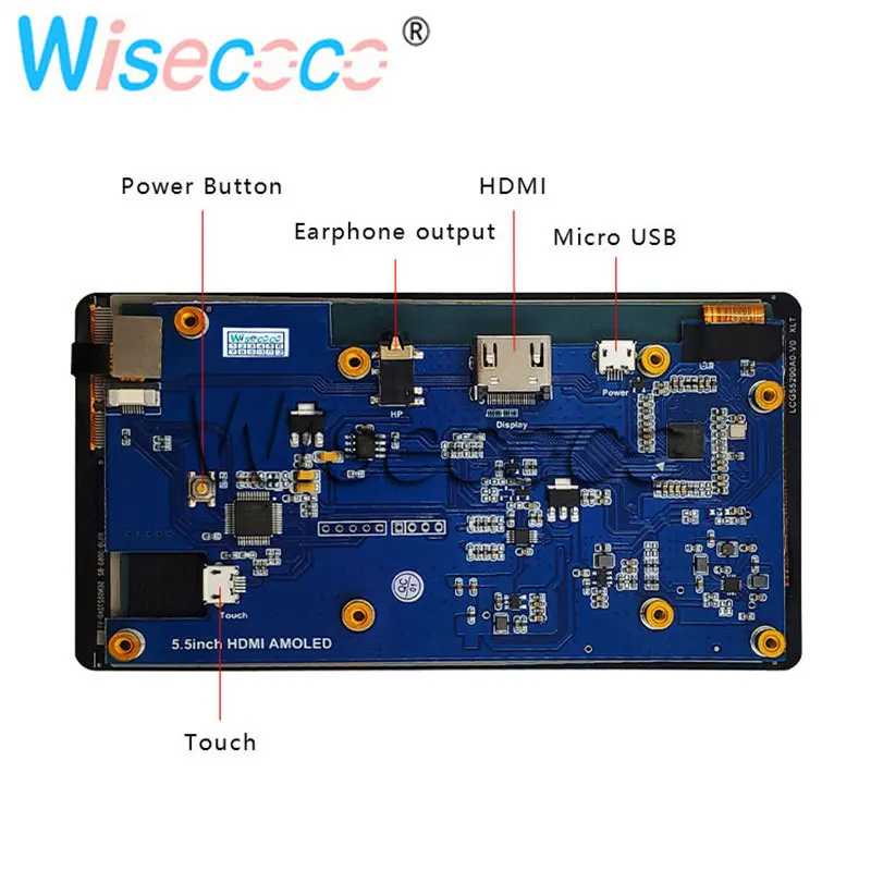 5," емкостный сенсорный экран 1920x1080 OLED AMOLED микро наушники USB выход HDMI драйвер платы для Raspberry Pi 3B+ 2B DIY