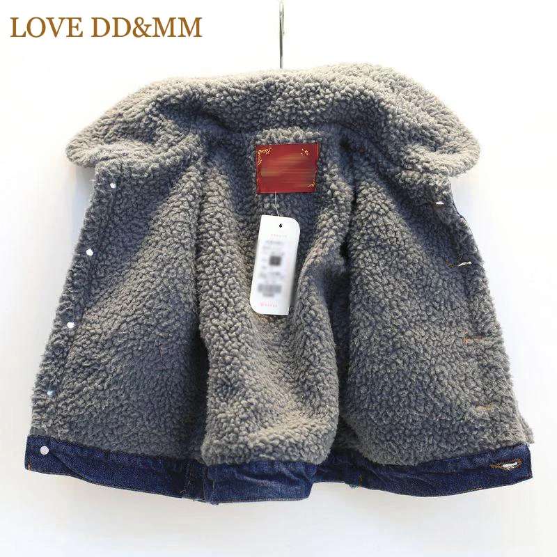 LOVE DD&MM Children's Clothing Coats Winter New Boys And Girls Stereo Cut Sheepskin Cashmere Tide Denim Thick Jacket | Детская