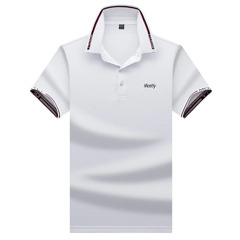 Hommes de POLO Chemises Marque Coton A Manches Courtes Camisas solide broderie Polo Dete Col montant Мужское поло Chemise plus la