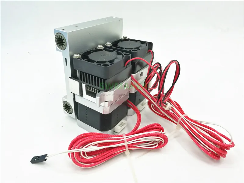 Update MK10 All Metal Dual nozzle extruder with X shaft slider + RJ4JP-01-08 24V 40W For DIY 3D Printer 1.75mmfilament