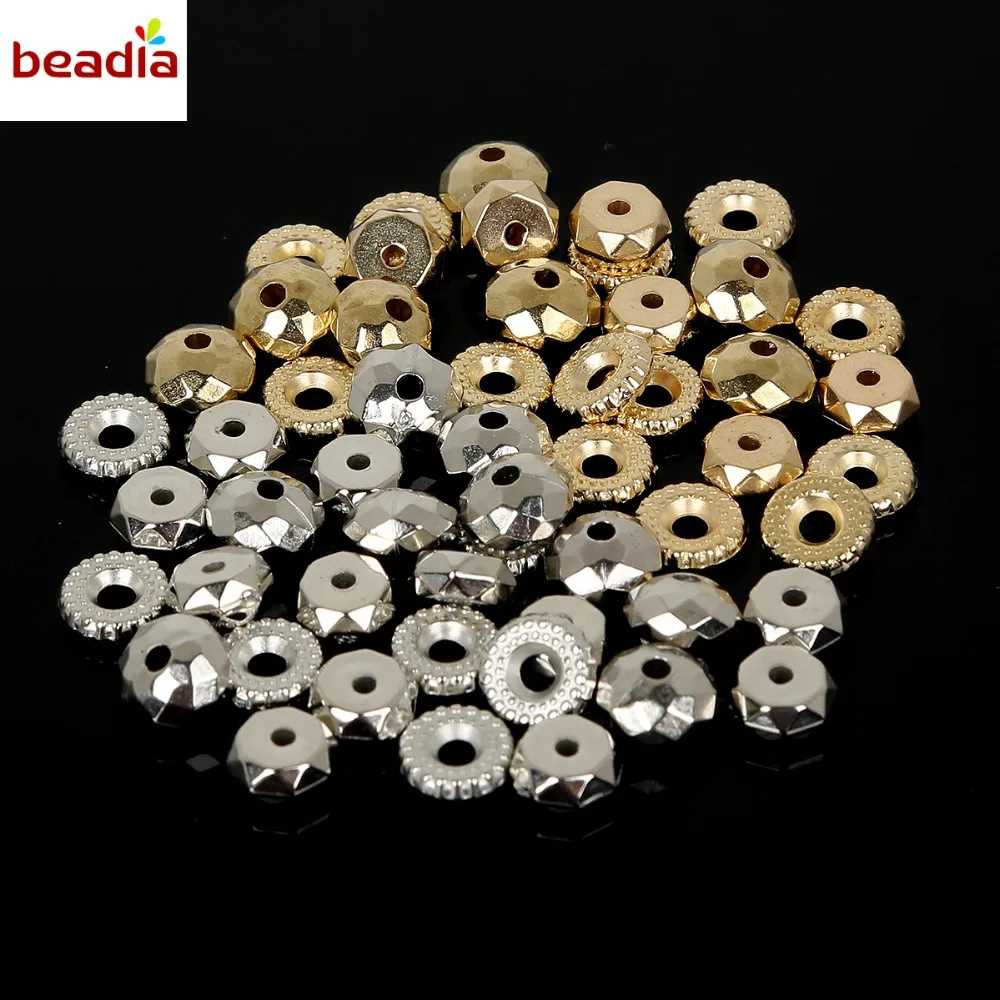 100 500 шт. рельефные бусины с родиевым/золотым покрытием|beads for diy|beads goldloose beads |