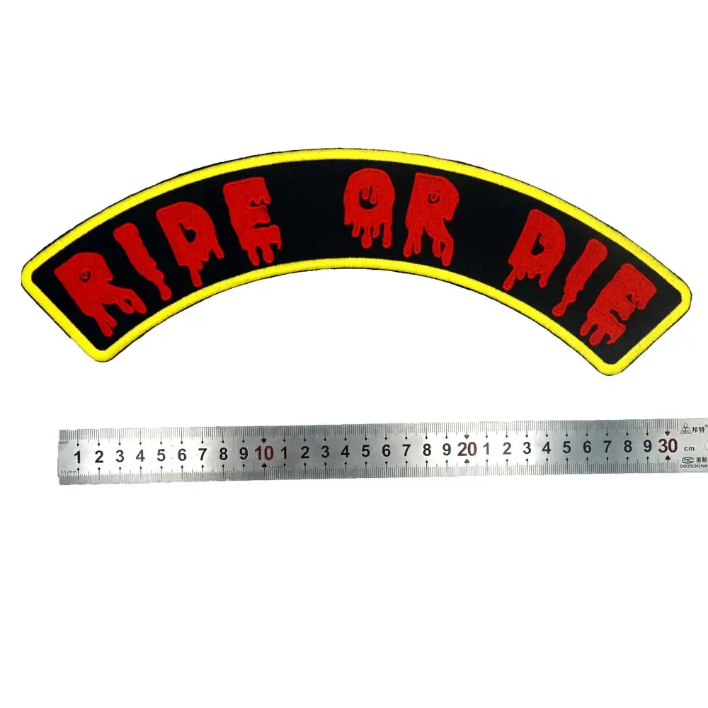 Вышитая этикетка для шитья RIDE или DIE ROCKER байкерские нашивки в стиле панк наклейки