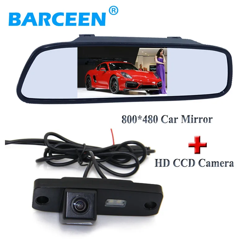 Зеркало монитор 4 3 &quotс камерой заднего вида для Hyundai Elantra Terracan Tucson Accent/Kia Sportage R
