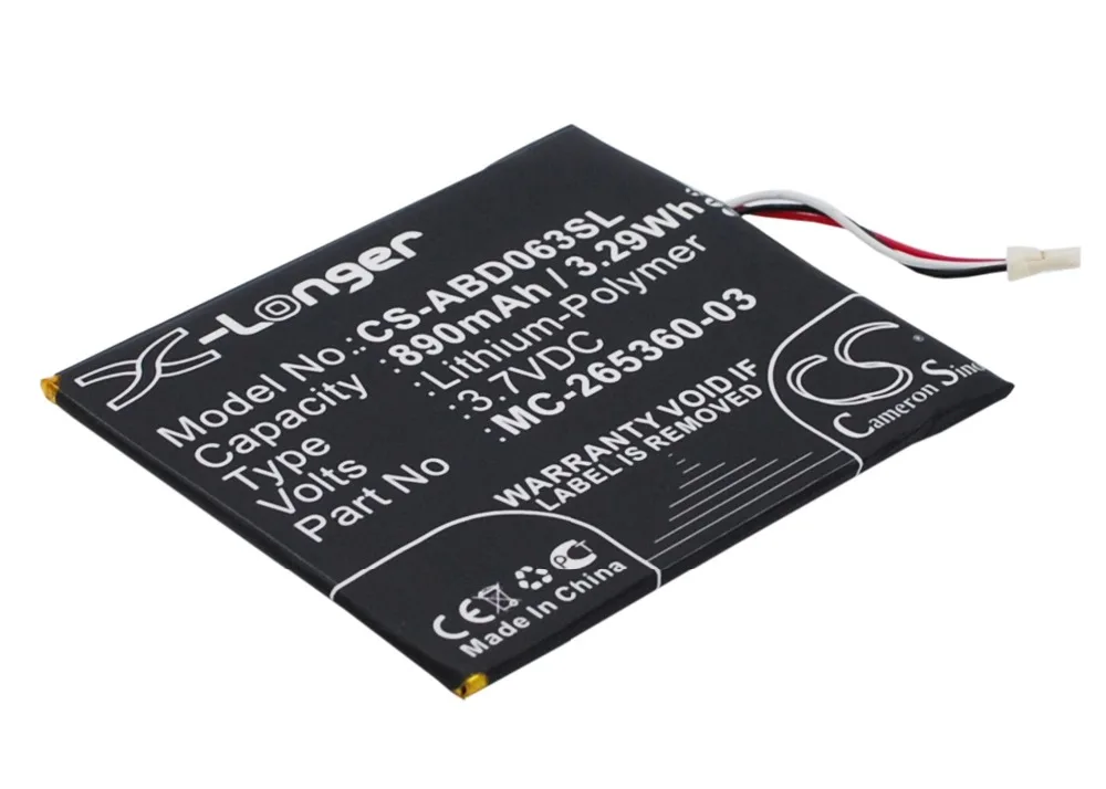Аккумулятор Cameron Sino 890mAh 58-000083 MC-265360-03 для Amazon Kindle 7 7th Generation WP63GW | Электроника