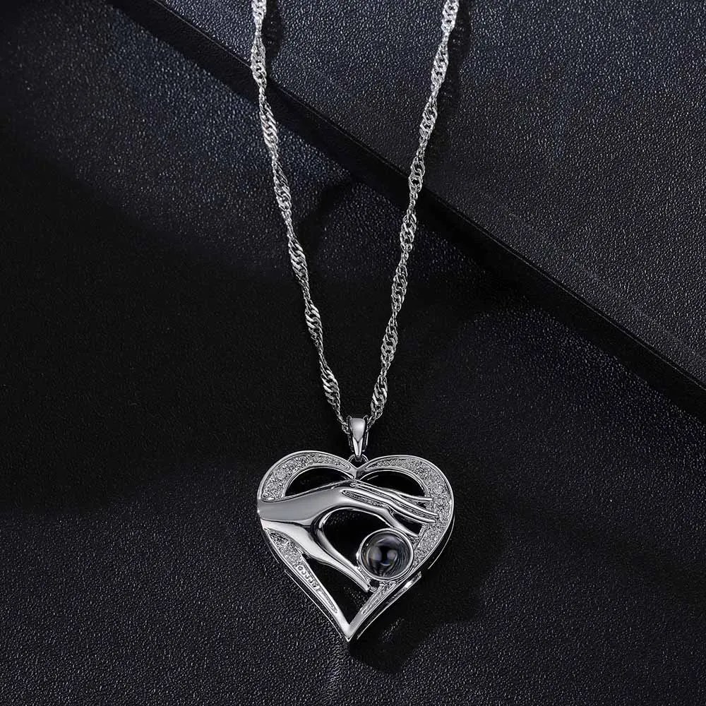 С буквенным принтом мамы, ожерелье 100 языков I love you Цепочки и ожерелья прожекторный подвесной Цепочки и ожерелья Для женщин бижутерия Collier Femme Лучшая Мама Подарки