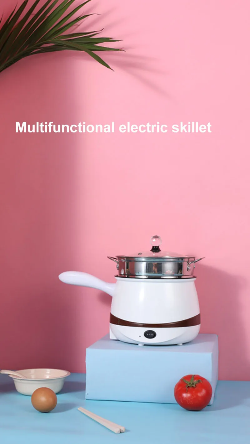 110V/220V Mini Multifunctional Electric Cooking Pot Machine Single/Double Layer Available Rice Cooker Steamed Non-stick coating