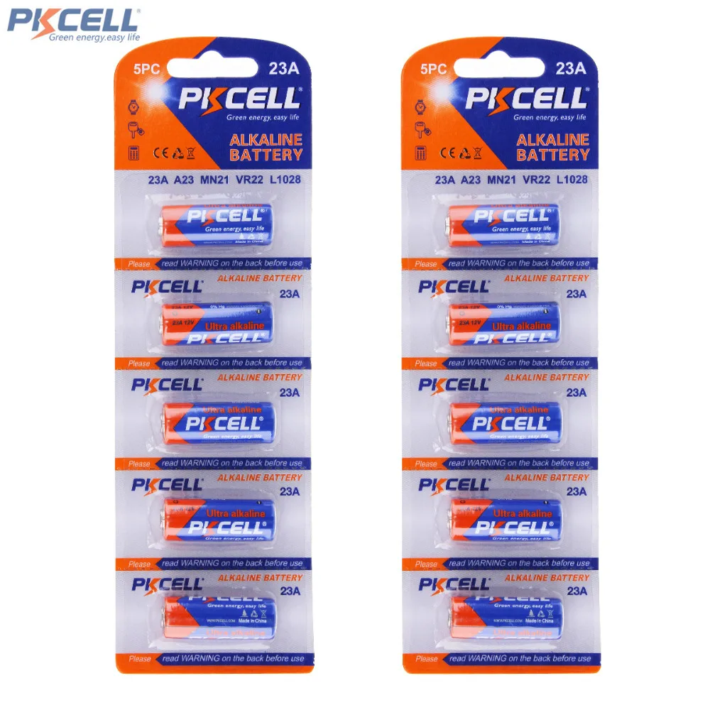 10 шт.! PKCELL Щелочная сухая батарея основная 23A A23 MN21 12V для открывания Гаражных