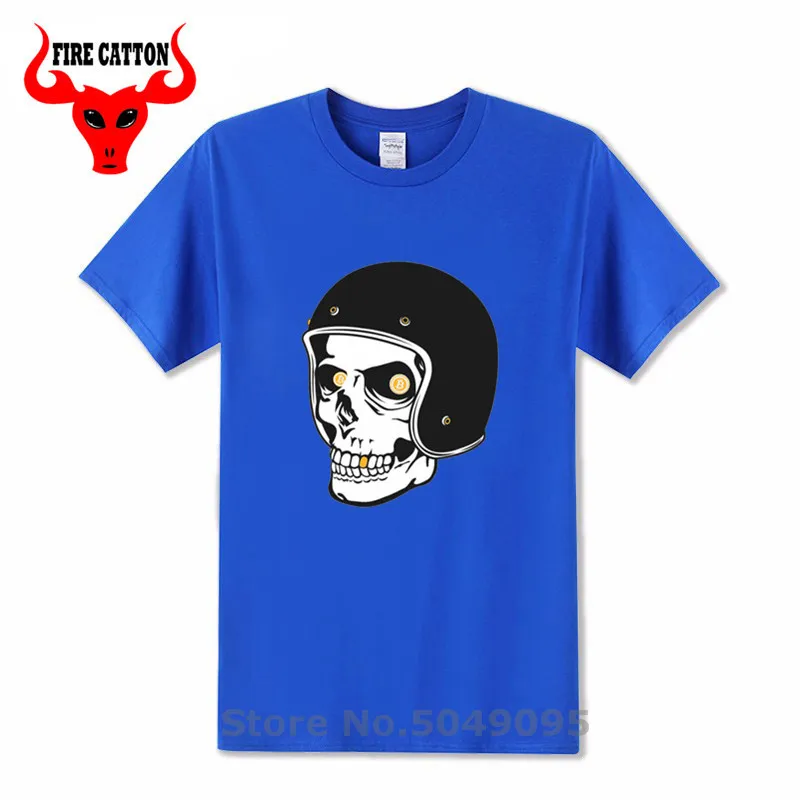 Комиксов Футболка Camiseta Hombre Биткоин ад Райзер футболка забавная Мужская с черепом