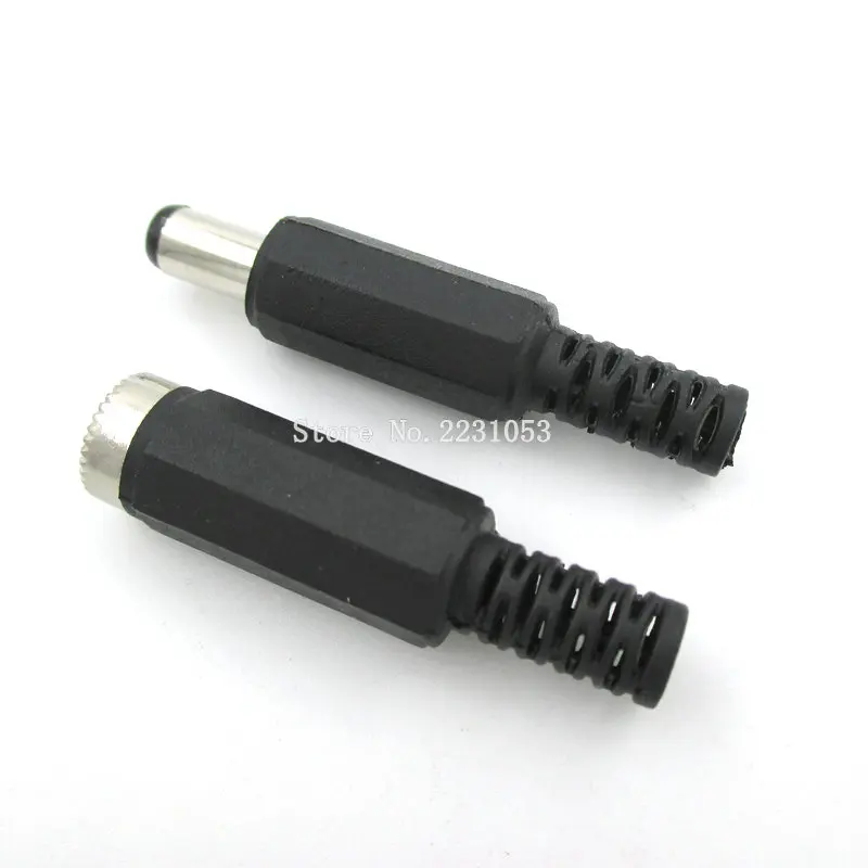 20 шт. 10 пар 5 5x2 1 мм|female dc power connector|male connector5.5x2.1mm female |