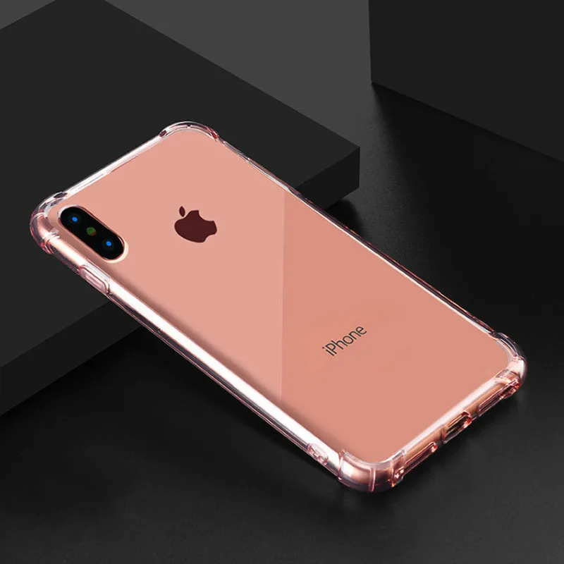 Прозрачный чехол-подушка безопасности Чехол для iPhone 7 8 6 7plus 8plus 6plus 6s X plus XS XR MAX |